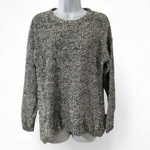Nordstrom Philosophy Women's Republic Sweater Knit Pullover Grey Black Size M